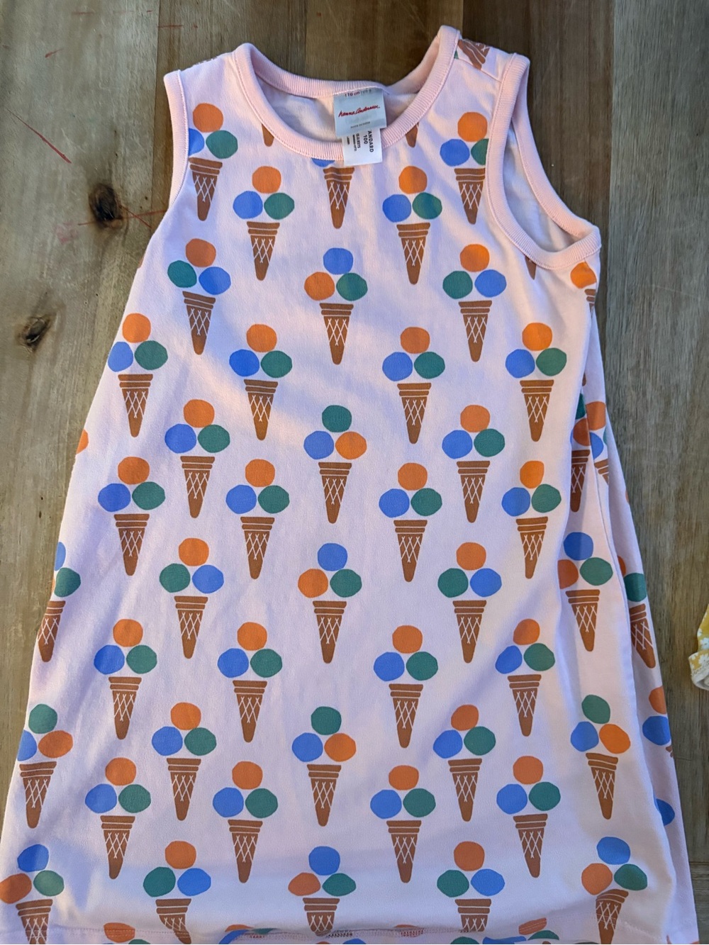 Hanna Andersson Pink Ice Cream Cone Print Dress